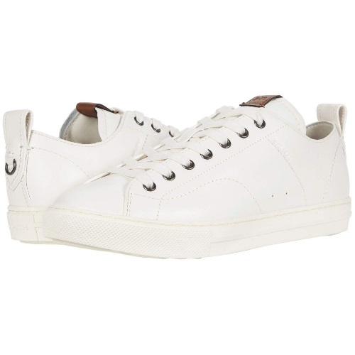 COACH メンズ スニーカー 【C121 Leather Low Top Sneaker】White Leather
